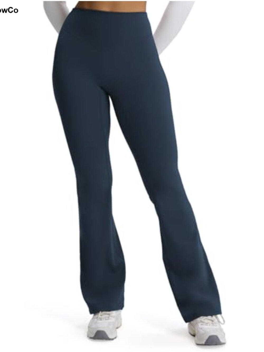 Aoxjox Butt Lifting Scrunch Flare Leggings 34" V-Waist Yoga Pants Stretchy